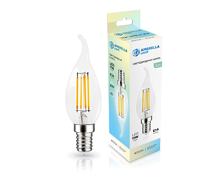 Лампа филаментная CF35 11W E14 4000K Ambrella light 351124