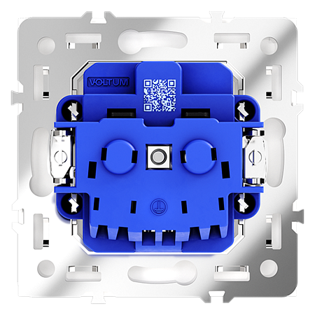 Розетка встраиваемая VOLTUM S70 с заземлением (кашемир) VLS040103